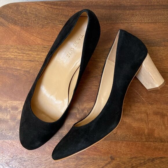 Talbots Classic Black Suede Pumps - Picture 1 of 10